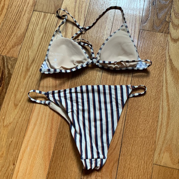 Pacsun Stripped Triangle String Bikini Set - Picture 6 of 10
